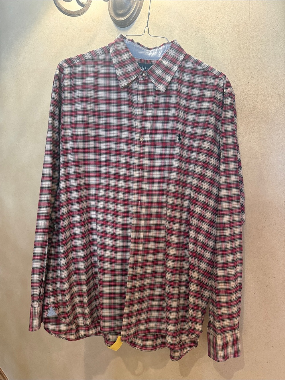 Ralph Lauren Red, White & Black Plaid Button-Down Shirt